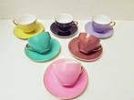 Thun - Koffieservies (12) - Porselein, Macarons, verguld, Antiek en Kunst