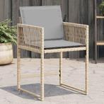 vidaXL Tuinstoelen 4 st met kussens poly rattan gemengd, Verzenden, Nieuw, Rotan