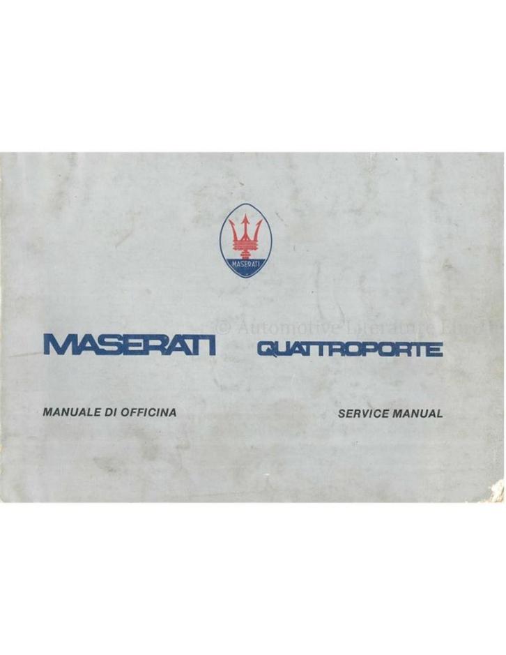1981 MASERATI QUATTROPORTE WERKPLAATSHANDBOEK, Auto diversen, Handleidingen en Instructieboekjes