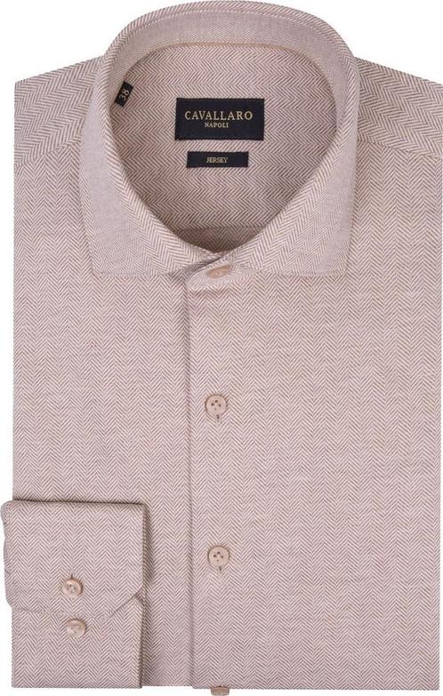 Cavallaro Brizino Overhemd Sand maat 41 Heren, Kleding | Heren, Overhemden, Beige, Nieuw, Verzenden
