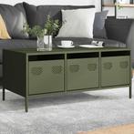 vidaXL Salontafel 101,5x50x43,5 cm koudgewalst staal, Huis en Inrichting, Tafels | Salontafels, 100 tot 150 cm, Verzenden, Nieuw