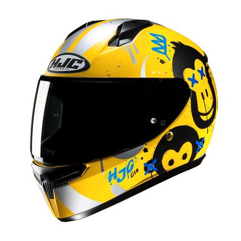 HJC C10 Geti Zwart Geel Integraalhelm, Motoren, Kleding | Motorhelmen, Integraalhelm, Heren, XS, Nieuw met kaartje, HJC, Verzenden
