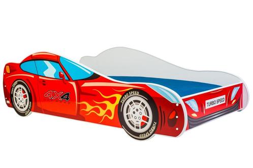 Kinderbed in race-auto design - 160x80 cm - met 7 cm dikk..., Kinderen en Baby's, Kinderkamer | Bedden, Nieuw, Ophalen of Verzenden