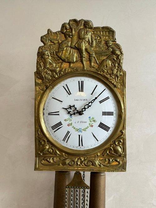 Wandklok - Messing - 1900-1910, Antiek en Kunst, Antiek | Klokken