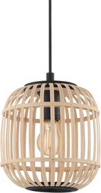 EGLO Bordesley Hanglamp - 1 lichts - Ø21cm. - E27 - bamboe,, Verzenden, Nieuw