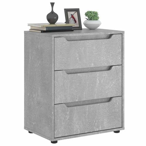 vidaXL Dressoir 60x40x73 cm spaanplaat betongrijs betongrijs, Kinderen en Baby's, Kinderkamer | Commodes en Kasten, Nieuw, Verzenden