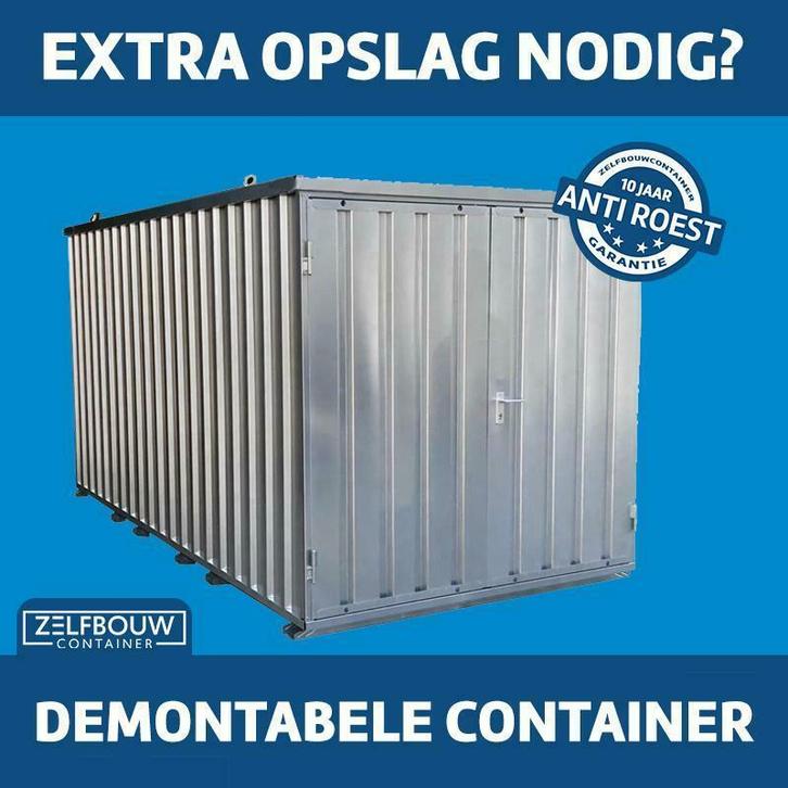 Mooie opslagunit 4mx4m verkrijgbaar in verschillende kleuren, Doe-het-zelf en Verbouw, Containers