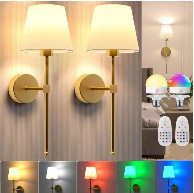 Draadloze LED Wandlamp – Oplaadbaar, Dimbaar en 10 Kleuren, Huis en Inrichting, Lampen | Spots, Nieuw, Verzenden