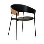 *WOONWINKEL* Dan-Form Crib Eetkamerstoel Gebogen Eiken Natur, Huis en Inrichting, Stoelen, Verzenden, Nieuw, Zwart