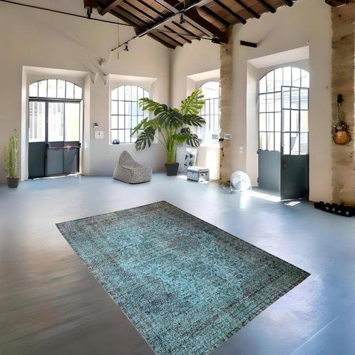 Indrukwekkend blauwe vintage - Vloerkleed - 300 cm - 205 cm, Huis en Inrichting, Stoffering | Tapijten en Kleden