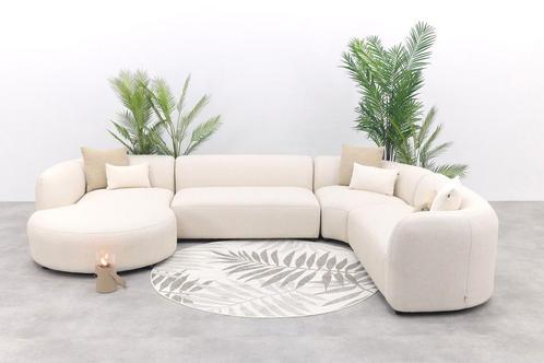Madeira ronde u-vorm hoekbank + chaise longue rechts -, Tuin en Terras, Tuinsets en Loungesets, Nieuw, Overige materialen, Verzenden