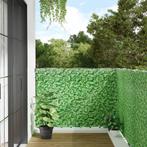 vidaXL Tuinscherm plantpatroon 300x120 cm PVC groen, Nieuw, Verzenden