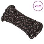 vidaXL Boot touw 5 mm 25 m polypropyleen zwart, Verzenden, Nieuw
