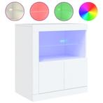 vidaXL Dressoir met LED - Tweedekansje! Witte Kast met Ko..., Huis en Inrichting, Ophalen of Verzenden, Nieuw