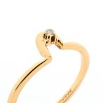10 Krt. solitair ring met diamant | 0,03 ct. (gouden ring), Sieraden, Tassen en Uiterlijk, Antieke sieraden, Ophalen of Verzenden