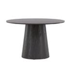 *WOONWINKEL* Ronde Eettafel Met Ronde Voet Donkerbruin, Huis en Inrichting, Tafels | Eettafels, Verzenden, Nieuw