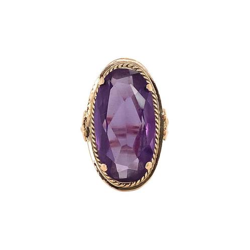 Roségouden ring met saffier 14 krt, Sieraden, Tassen en Uiterlijk, Ringen, Nieuw, Ophalen of Verzenden