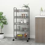 vidaXL Keukentrolley 5-laags 46x26x105 cm ijzer grijs, Verzenden, Nieuw