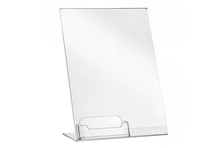 L-standaard A4 Met Visitekaarthouder | Displaywinkel.nl, Zakelijke goederen, Kantoor en Winkelinrichting | Kantoorartikelen, Nieuw in verpakking