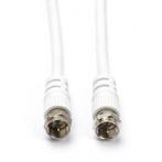F connector kabel - Nedis - 2 meter (Wit), Computers en Software, Verzenden, Nieuw