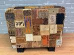 Patches Hocker - Voetenbank - Hout, Leder