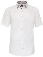 Wit Overhemd Korte Mouw Met Bloemen Print Venti, Kleding | Heren, Overhemden, Verzenden, Nieuw, Wit