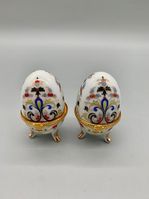 Set vintage porseleinen sieraden eieren, Antiek en Kunst, Antiek | Porselein, Ophalen of Verzenden