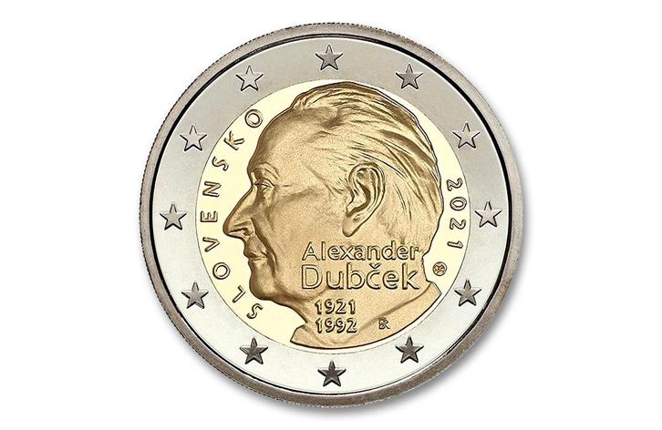 2 euro Alexander Dubcek 2021 - Slowakije, Postzegels en Munten, Munten | Europa | Euromunten, Verzenden