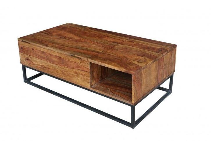 In hoogte verstelbare salontafel MAKASSAR FUNCTION 110cm, Huis en Inrichting, Tafels | Salontafels, Ophalen of Verzenden