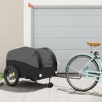 vidaXL Fietstrailer 45 kg ijzer zwart, Verzenden, Nieuw
