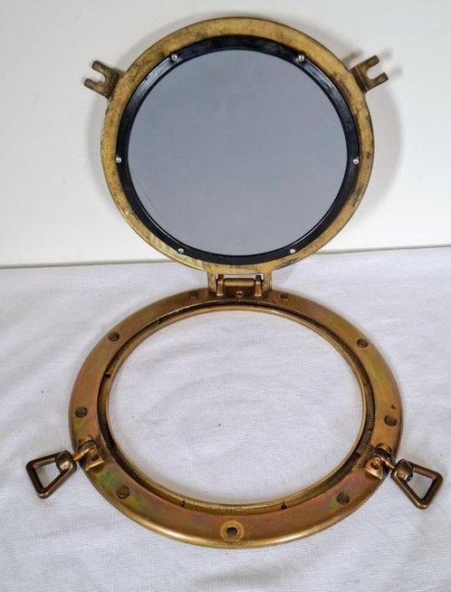 Porthole - Messing, spiegel, Antiek en Kunst, Curiosa en Brocante
