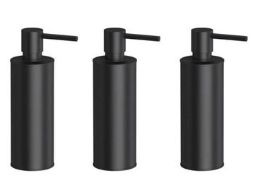 Veiling - 3x Novio zeepdispenser staand 150ml Umea mat zwart beschikbaar voor biedingen