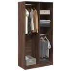 vidaXL Kledingkast 100x50x200 cm bewerkt hout bruin, Verzenden, Nieuw