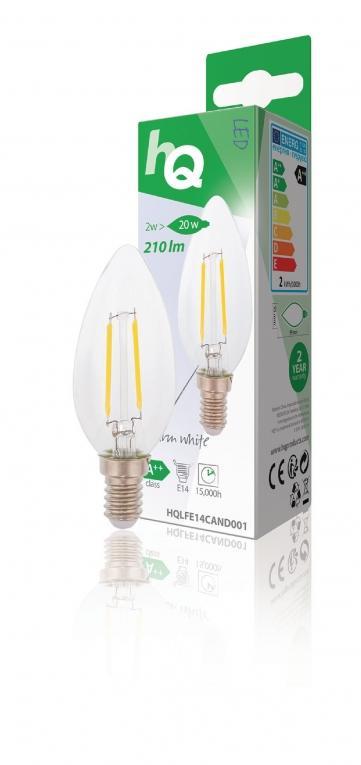 Retro filament LED-lamp E14 2 Watt 210 lumen 2700 kelvin, Huis en Inrichting, Lampen | Losse lampen, Led-lamp, Nieuw, Ophalen of Verzenden