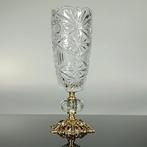 SECOLOVENTESIMO - Vaas - Kristallen en messing vaas -, Antiek en Kunst, Antiek | Glas en Kristal