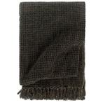 vidaXL Plaid 125x150 cm katoen antraciet en bruin, Verzenden, Nieuw, Grijs