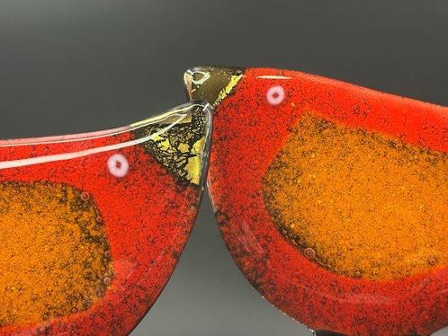Studio Habrat - Beeldje - Birds (2) - samensmelten, Antiek en Kunst, Antiek | Glas en Kristal