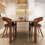 vidaXL Eetkamerstoelen 2 st kunstleer bruin, Verzenden, Nieuw, Bruin