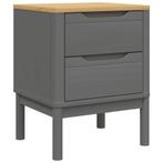 Nachtkastje Grijs Grenen - Retourdeal - 53% Korting!, Huis en Inrichting, Slaapkamer | Nachtkastjes, Minder dan 45 cm, Nieuw, Hout