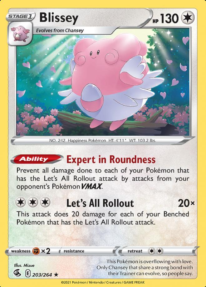Blissey 203/264 (Fusion Strike), Hobby en Vrije tijd, Verzamelkaartspellen | Pokémon, Losse kaart, Nieuw, Foil, Ophalen of Verzenden