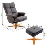 Relaxfauteuil Met Kruk En Opbergruimte, Tv-fauteuil Met Ligf, Verzenden, Nieuw