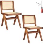 Houten stoel Lizzy met Weens vlechtwerk in boho-stijl - donk, Huis en Inrichting, Stoelen, Verzenden, Nieuw