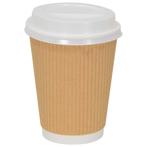 vidaXL Papieren koffiebekerdeksels Ø90mm 12oz en 16oz 1000st, Huis en Inrichting, Keuken | Servies, Verzenden, Nieuw
