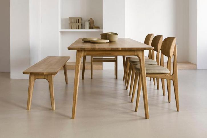 Massief eikenhouten eettafels van Sav en Okse, Huis en Inrichting, Tafels | Eettafels, Nieuw, Eikenhout, Ophalen of Verzenden