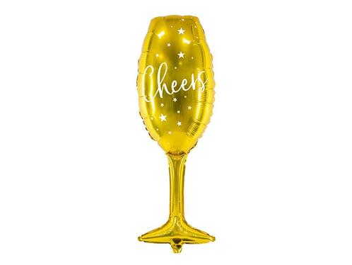 Helium Ballon Champagne Glas Leeg 80cm, Hobby en Vrije tijd, Feestartikelen, Nieuw, Verzenden