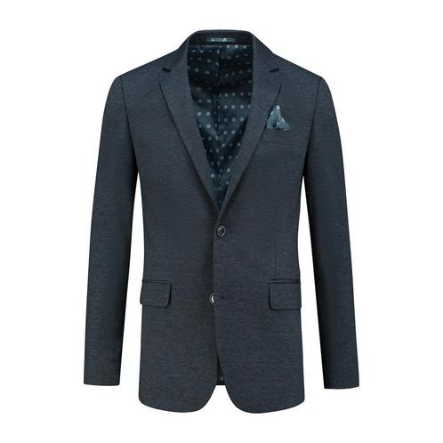 GENTS - Colbert stretch miniruit blauw - 50, Kleding | Heren, Kostuums en Colberts, Verzenden