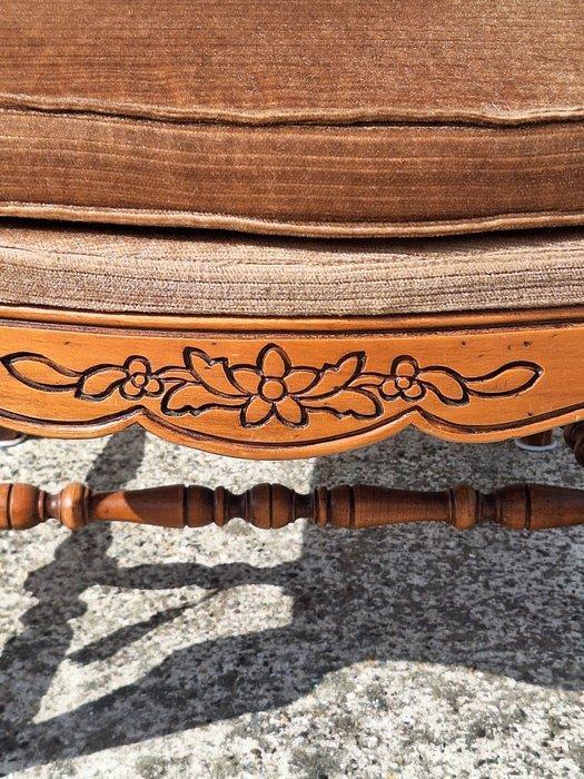 Stoel - Fluweel, Hout, Antiek en Kunst, Antiek | Overige Antiek