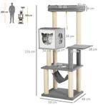 TRUUSK Krabpaal Krabpaal Klimboom Voor Katten Multi-level Mu, Verzenden, Nieuw