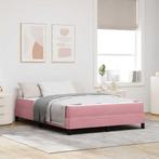 vidaXL Boxspringbed met matras Roze 160 x 210 cm Stof, Verzenden, Nieuw, Stof