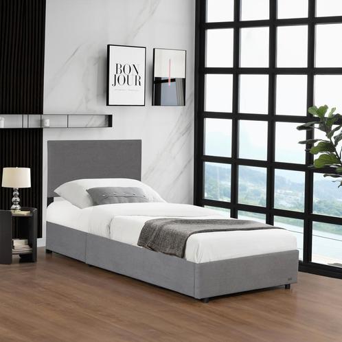 Eenpersoonsbed Juva met lattenbodem en opbergruimte 90x200 c, Huis en Inrichting, Slaapkamer | Bedden, Nieuw, Verzenden